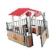 thumbnail image 1 of Establo De Caballos, Modelo, Corral De Caballos, Accesorios De Esgrima Para Decoración De Diseño, Marrón Y Gris, 1 of 5