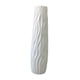 thumbnail image 2 of Jarrón de Suelo Alto para Entrada Florero Cilíndrico Recipiente para Arreglos Y Vaso Moderno con Diseño Texturizado Adecuado para El Rincón Del Salón Blanco, 2 of 5