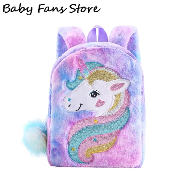 Princess Unicorn Backpacks for Girls Bags Cartoon Animal School Bag Children Kids Winter Schoolbags Colorful Plush Cute Backpack