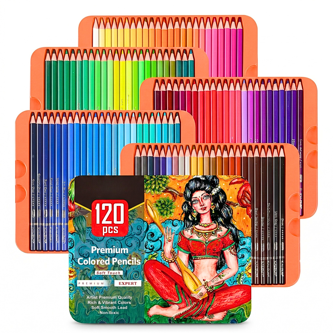 Telotenemos - Set 120 Lápices De Dibujo Profesional Estuche Colores Dibujo