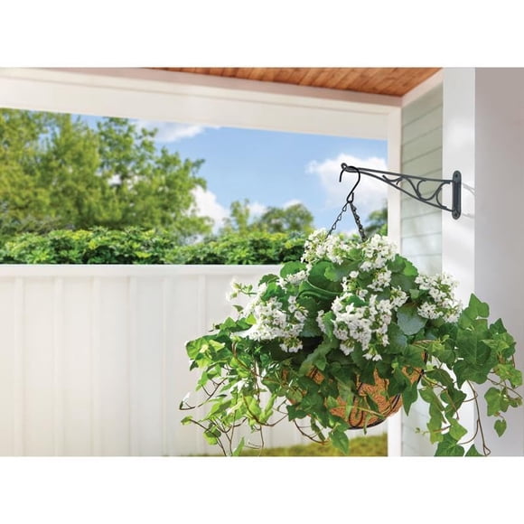 Plant Hook Living Accents, giratorio, 25 cm, para exteriores, color negro