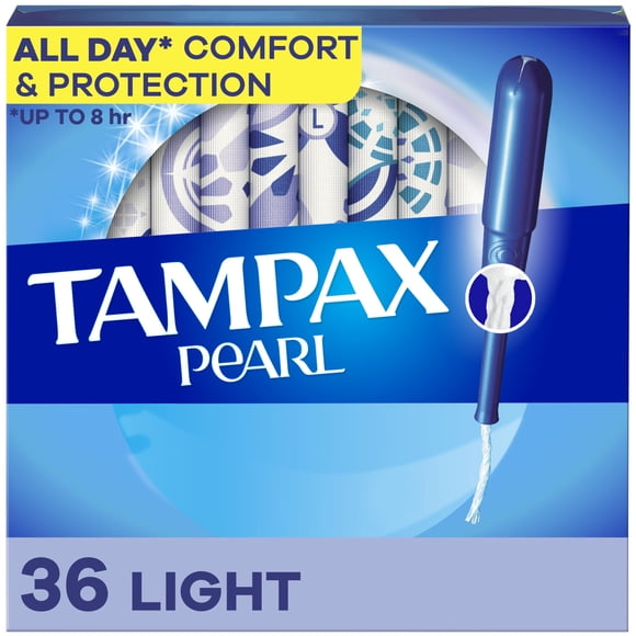 Tampones Tampax Pearl Light Absorbency, sin perfume, 36 unidades