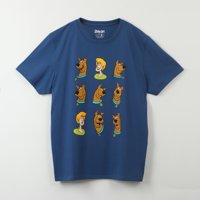 Polera Manga Corta Hombre Scooby Faces Azul Hanna Barbera