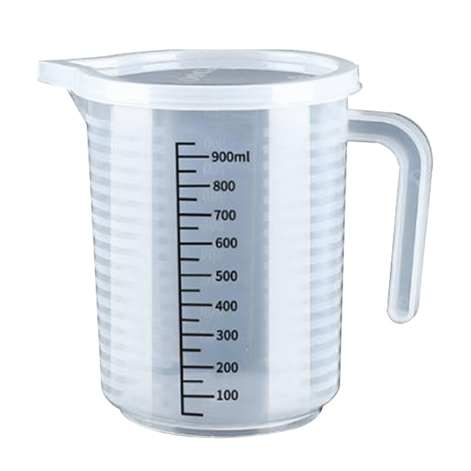 Magideal - Taza Medidora Con Recipiente De Líquido A Escala, Vaso Cilíndrico Graduado Fácil De Transportar, Accesorios Para Hornear Para Agua Fría Y Caliente En 1000 Ml