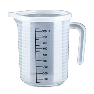 Magideal - Taza Medidora Con Recipiente De Líquido A Escala, Vaso Cilíndrico Graduado Fácil De Transportar, Accesorios Para Hornear Para Agua Fría Y Caliente En 1000 Ml