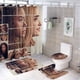 thumbnail image 1 of Ginny y Georgia-theme 4-Piece Shower Curtain Set with Rugs, Waterproof Bathroom Decor Set Includes Bath Mat, U-Shaped Rug, Toilet Lid Cover and Curtain with Hooks, 1 of 6