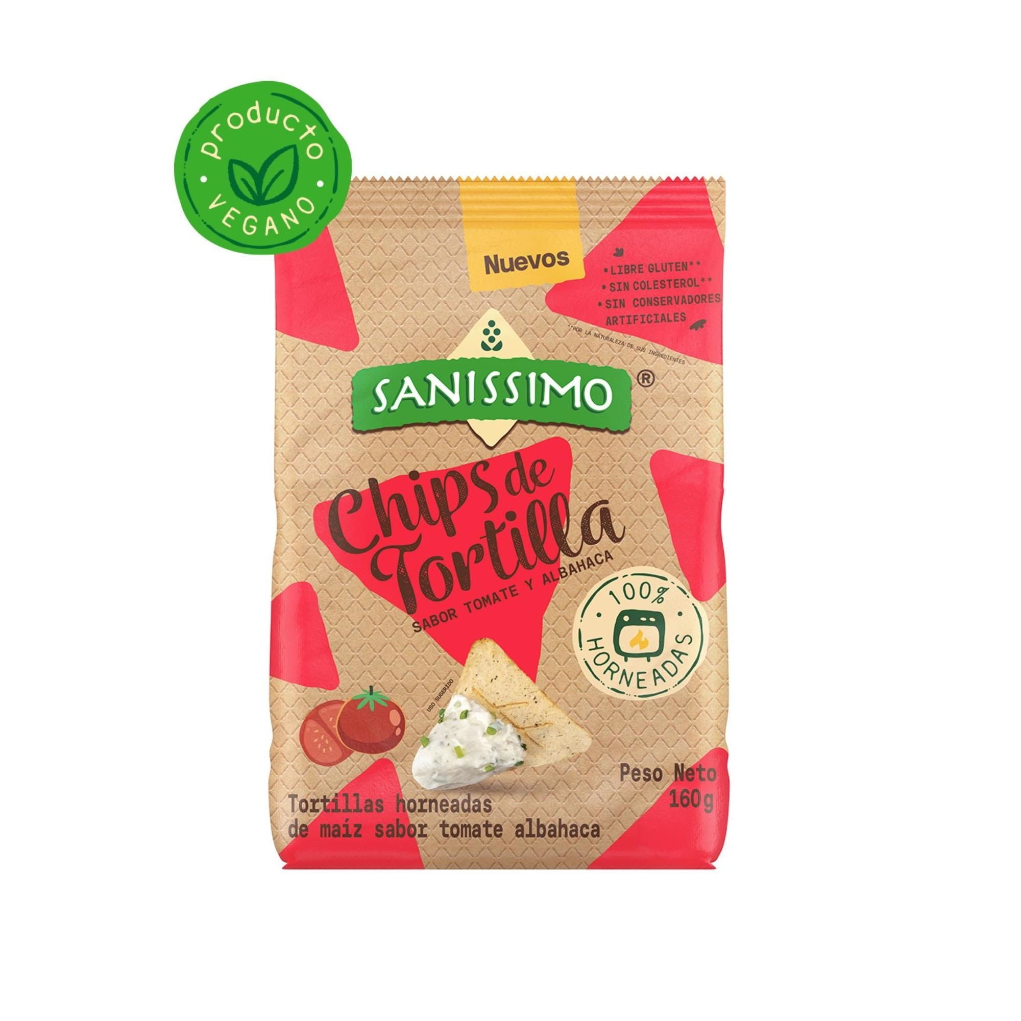 Tortillas Maíz Tomate Y Albahaca Bolsa 160 g Sanissimo