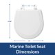 thumbnail image 4 of Asiento para inodoro Bemis TC50TTA MARINE para barcos y vehículos recreativos, blanco, 4 of 6