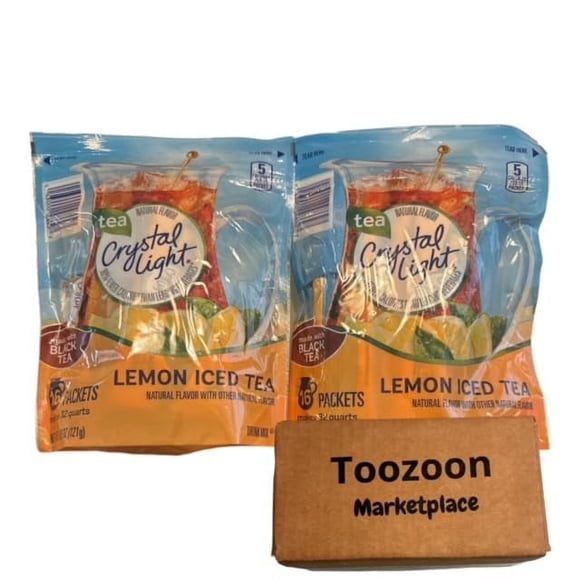 Té helado de limón Drink Mix Crystal Light, 120 ml, 16 sobres, paquete de 2