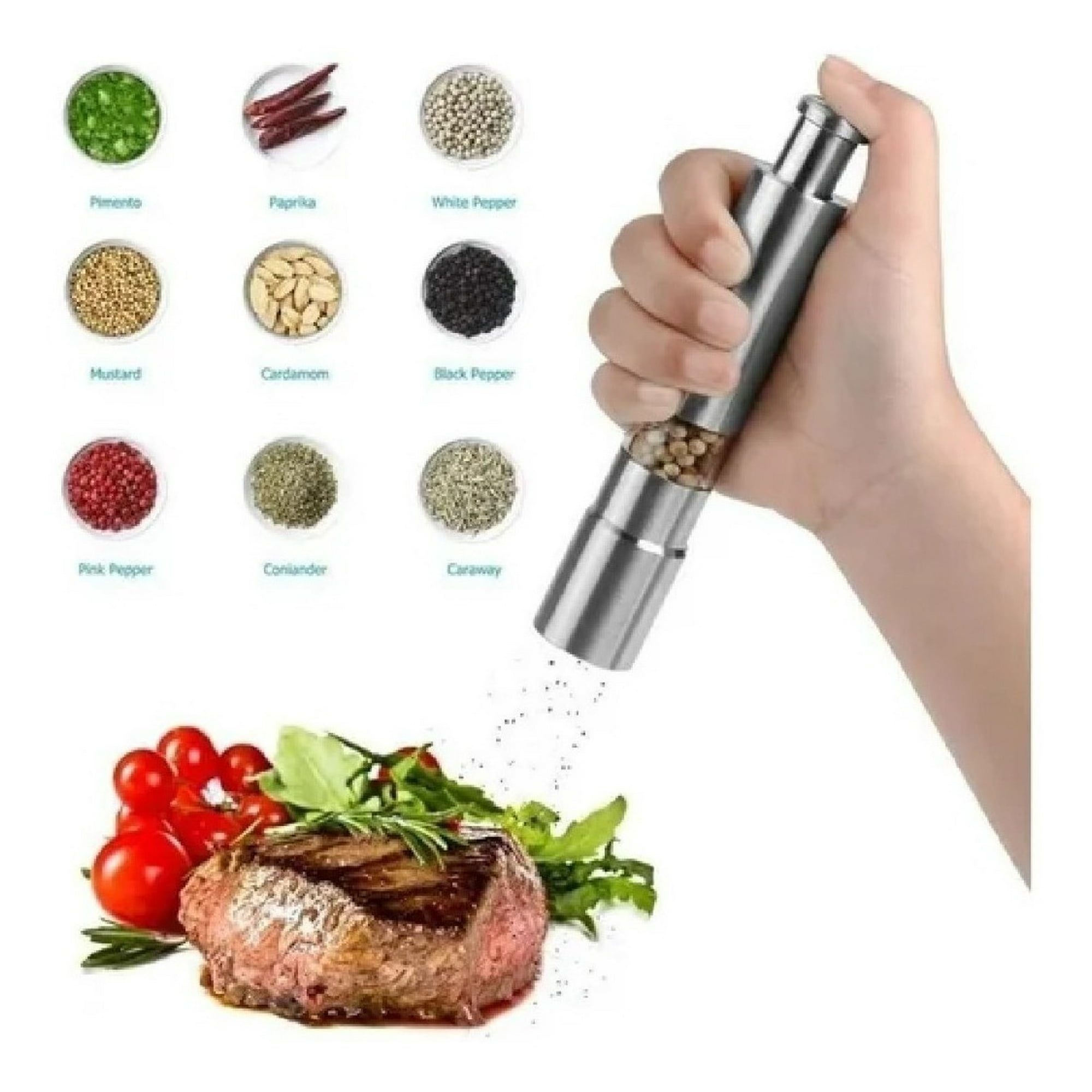 Genérico - Mini Molinillo Molino Moledor Pimienta Sal Especias Premium