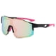 thumbnail image 2 of POLASUP GAFAS LENTES DE SOL Gafas de sol deportivas con lentes iridiscentes en tonos rosados y verdes, montura negra con detalles rosa. Diseño aerodinámico, protección UV 400, 2 of 5