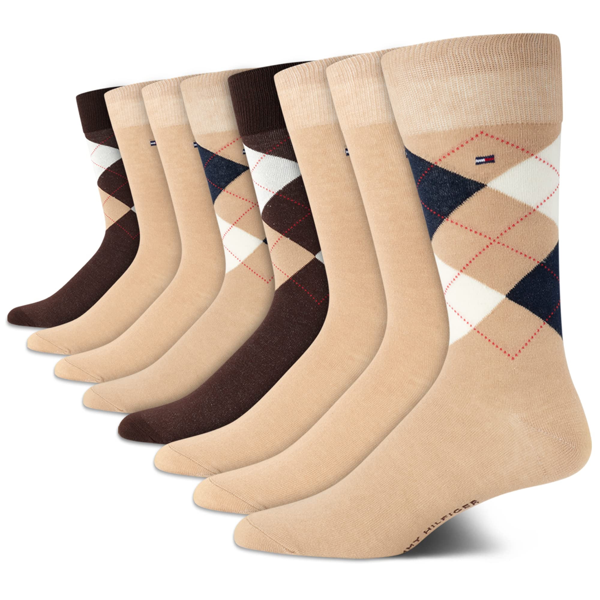 Tommy Hilfiger - Calcetines Redondos Paquete De 8 Unidades Cómodos Y Elásticos Para Hombre