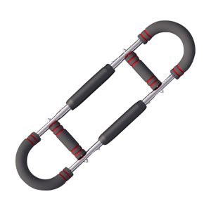 Ioensy - Barra De Ejercicios Ajustable Para Brazos, Ejercitador De Pecho Para Tríceps, Bíceps Y Muslos, Color Rojo