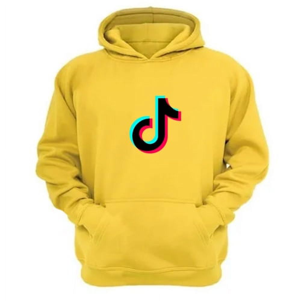 Genérico - Polerón Canguro Tik Tok Amarillo Talla L Unisex