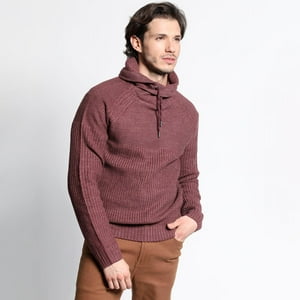 Truval - Sweater Cuello Cruzado Vino Xxl