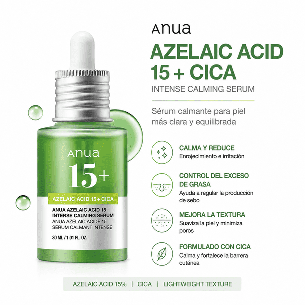 Sérum Facial Anua Azelaic Acid 15 Intense Calming 30ml | Lider