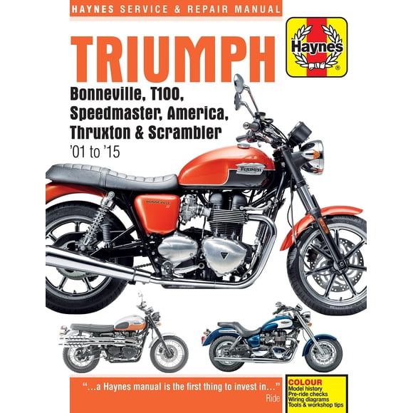 Manual de reparación Haynes para Triumph Bonneville (2001-2015)