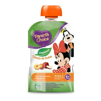 Colado Orgánico De Manzana & Durazno 90 G Parent'S Choice