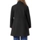 thumbnail image 3 of Abrigo de mujer talla grande Agnes Orinda con cuello alto, abotonado, de longitud media, línea A, con bolsillos laterales, talla 4X, color negro, 3 of 6