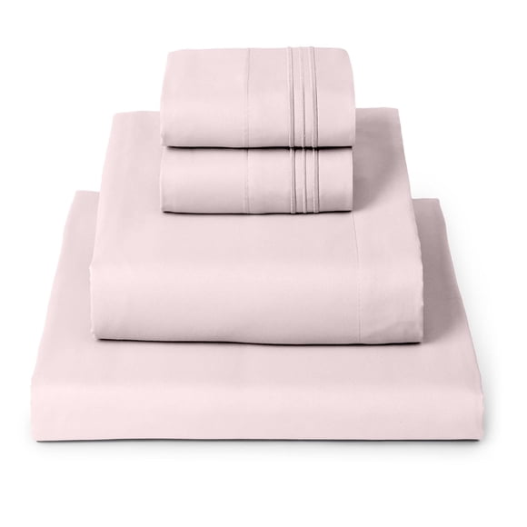 Juego de Ropa de Cama Mellanni Queen 4 Piezas Enfriante Rosa Palo
