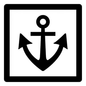Rienda Libre Graphics - Decomural Anchor Badge Sailing Transport Ws-34608