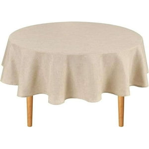 Oem - Mantel De Hule Plastico Mesa Redondo Color 140Cm Beige