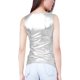 thumbnail image 3 of INSPIRE CHIC Top Metálico para Mujer Camiseta de Tirantes Brillante Holográfica para Fiesta de Halloween Club M Plata, 3 of 7