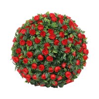 Magideal - Bola Topiaria Colgante De Flores De Simulación, 7.8 Pulgadas, Material De Pe, Accesorio Multiusos, Duradero, Decoración Floral Realista Para Cafetería Estilo B