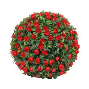 Magideal - Bola Topiaria Colgante De Flores De Simulación, 7.8 Pulgadas, Material De Pe, Accesorio Multiusos, Duradero, Decoración Floral Realista Para Cafetería Estilo B