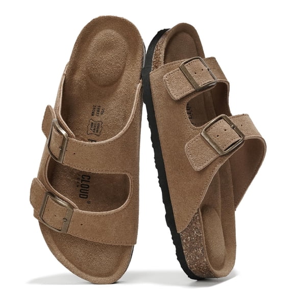 Sandalias Venita color castaño para mujer, talla 8.5, cuero - Project Cloud