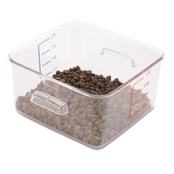 Recipiente Rubbermaid Commercial para almacenamiento de alimentos, 4 litros, transparente