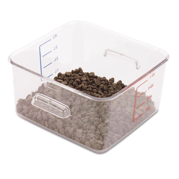 Recipiente Rubbermaid Commercial para almacenamiento de alimentos, 4 litros, transparente