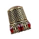 thumbnail image 4 of Dedales de costura, dedales de metal para coser a mano protector de dedos, accesorios de artesanía para acolchar para tejer herramienta de bricolaje Cristal de oro, 4 of 5