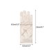 thumbnail image 2 of INSPIRE CHIC Guantes de Mujer de Satén con Decoración de Perlas, Guantes Cortos de Longitud de Muñeca para Boda Elegante en Champán, 2 of 6