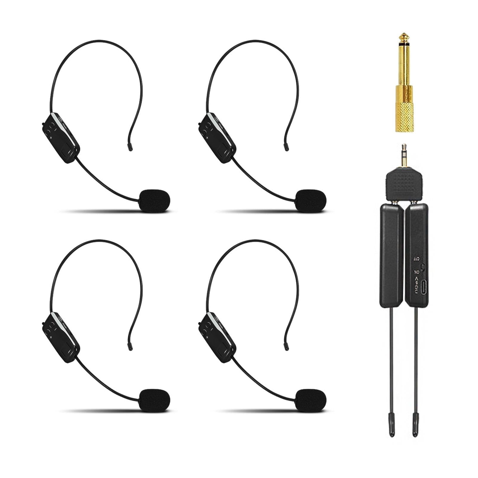 Sistema De Micrófono Inalámbrico Micvista Para 4 Personas Con Auriculares