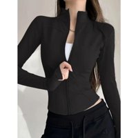 Likeshop - Poleron Deportivo Mujer Ajustado Elasticado Cierre 9014