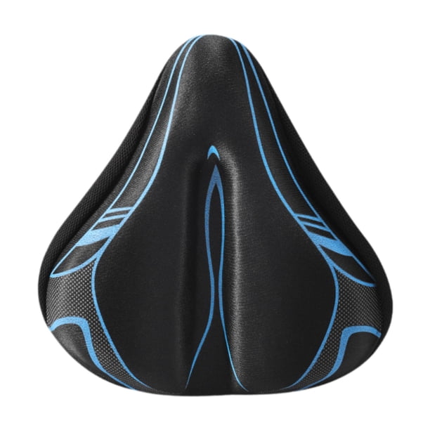 Cojín de Sillín de Bicicleta Acolchado Suave de Repuesto para Sillín de Bicicleta, Cojín para Asiento de Bicicleta para Ciclismo en Interiores Y Exter Negro Azul