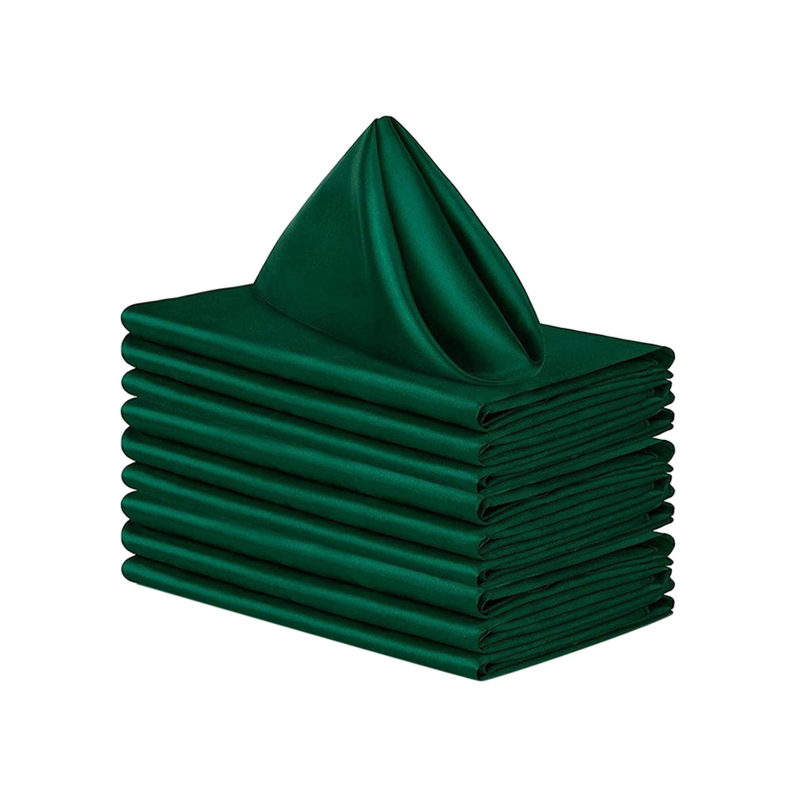 Magideal - 10 Servilletas De Mesa De , 18,90 Pulgadas X 18,90 Pulgadas, Servilletas Cuadradas Elegantes Lavables Y Reutilizables Para Uso Doméstico, Hoteles Verde