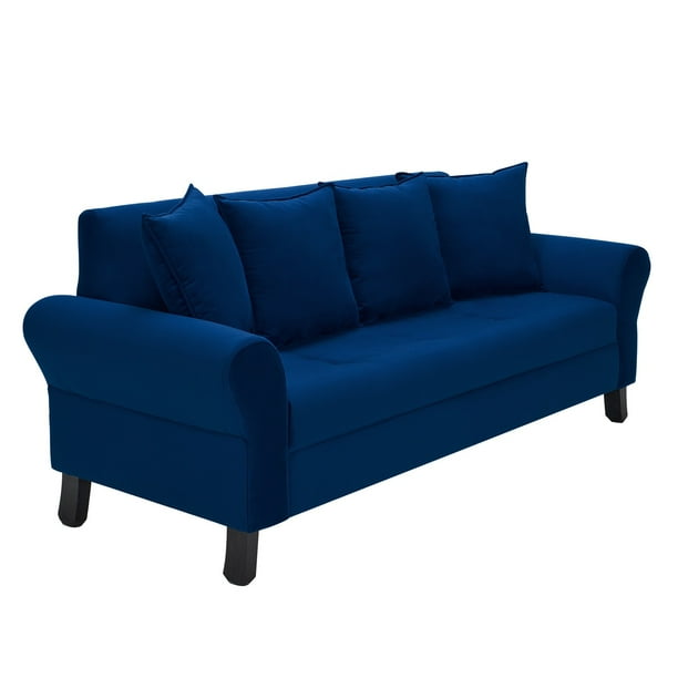 Sofa Lua 3c Felpa 20 Azul Marino Lider