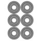 thumbnail image 1 of Disco de peso CAP Barbell olímpico de 2 pulgadas, 1.13 kg, gris, juego de 6 discos, 1 of 7