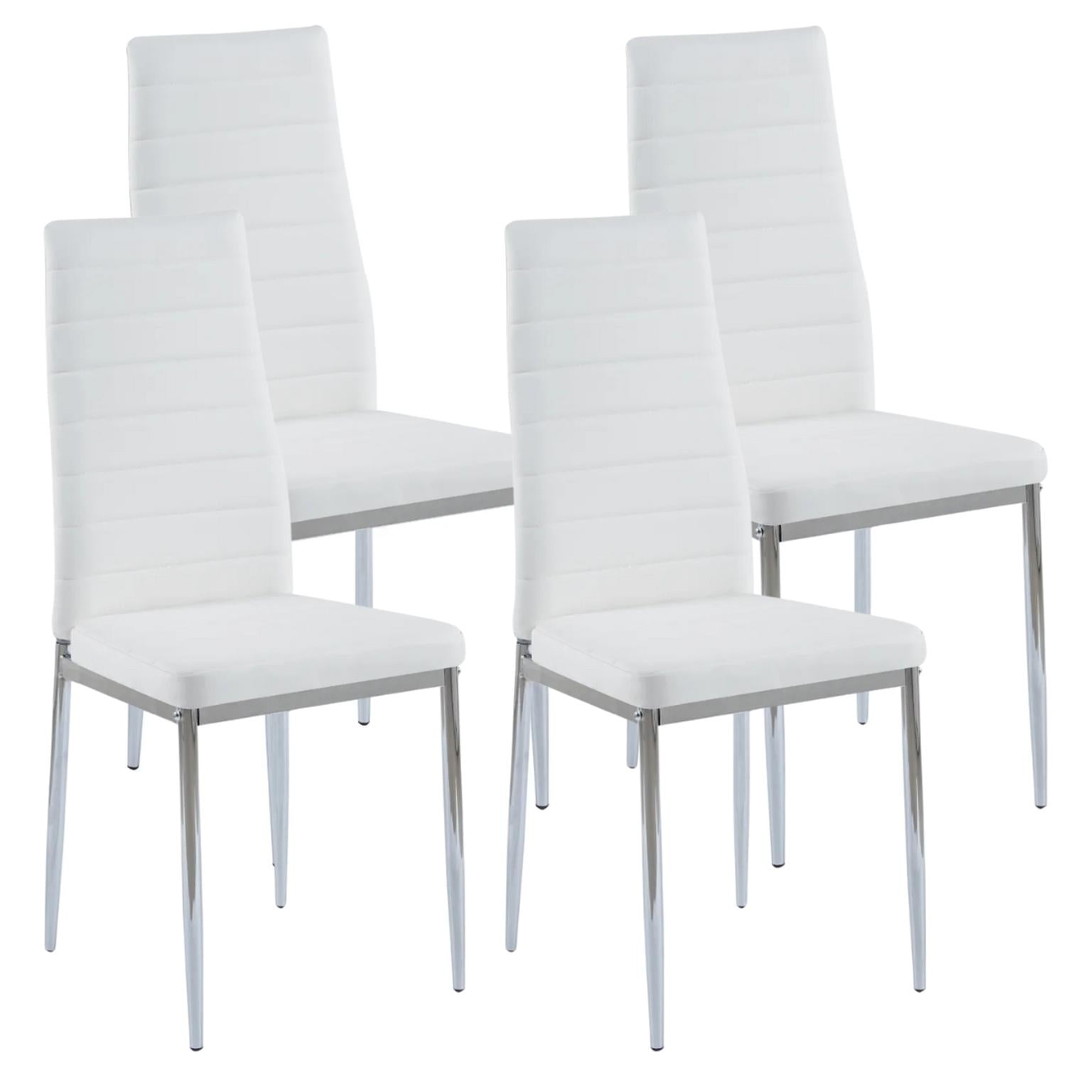 Pandalino - Pack 4 Silla Dining Blancas | Estilo Minimalista Y Cómodo Blanco
