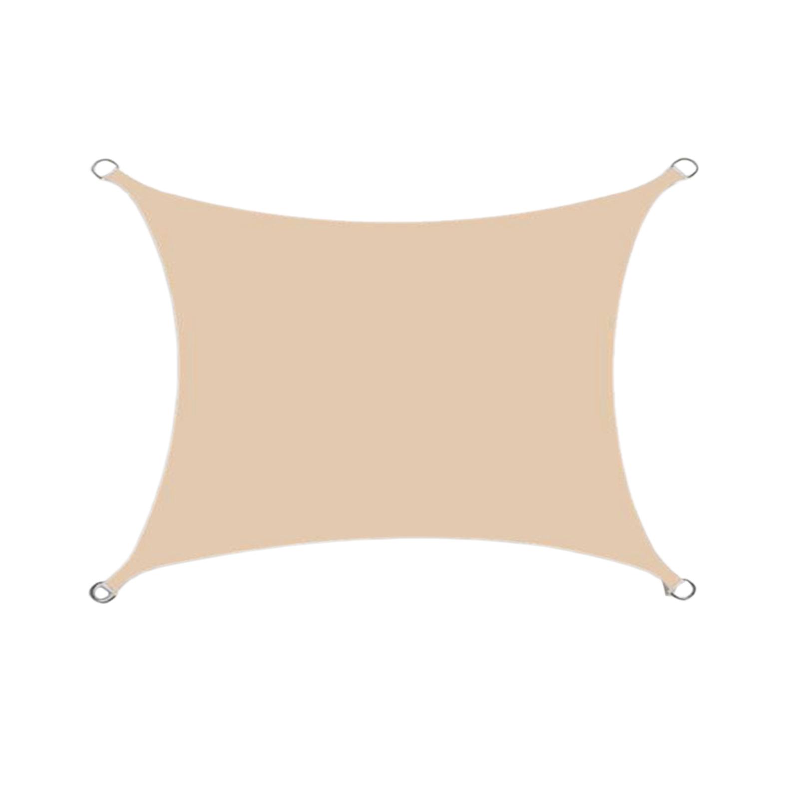 Ioensy - Rectángulo Protector Solar Toldo Toldo Vela De Sombra Impermeable Para Fiesta Cubierta Patio 2X3M Beige