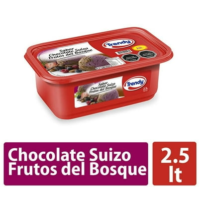 Helado De Leche Sabores Chocolate Suizo Y Frutos Del Bosque Cassata 2,5 L Trendy