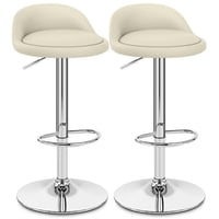 Novahus - Pack 2 Pisos De Bar Altura Regulable Beige