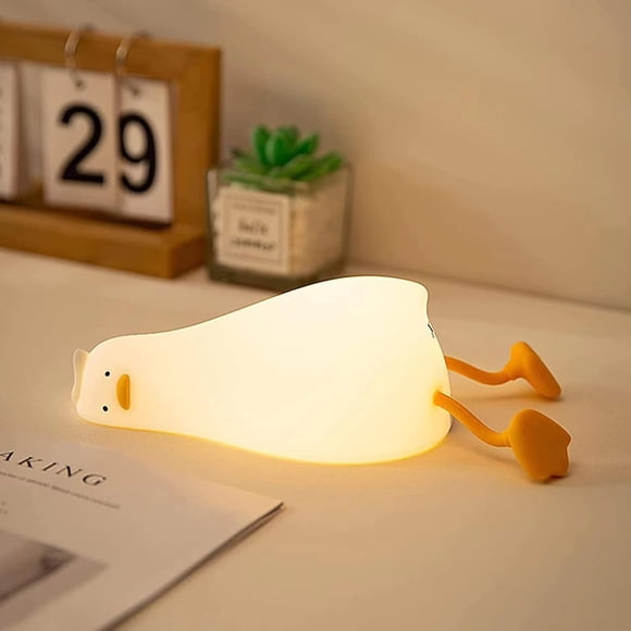 Lámpara LED de patito adorable ATCTBOGFS, luz nocturna táctil y juguete