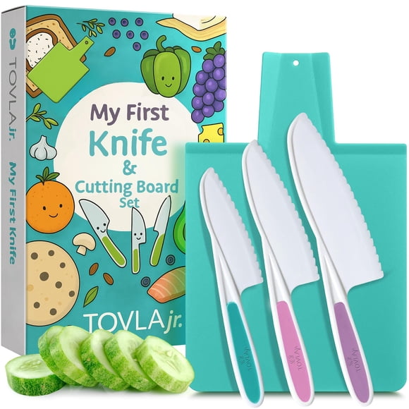 Set de cuchillos y tablas de cortar TOVLA JR. Montessori de primera calidad