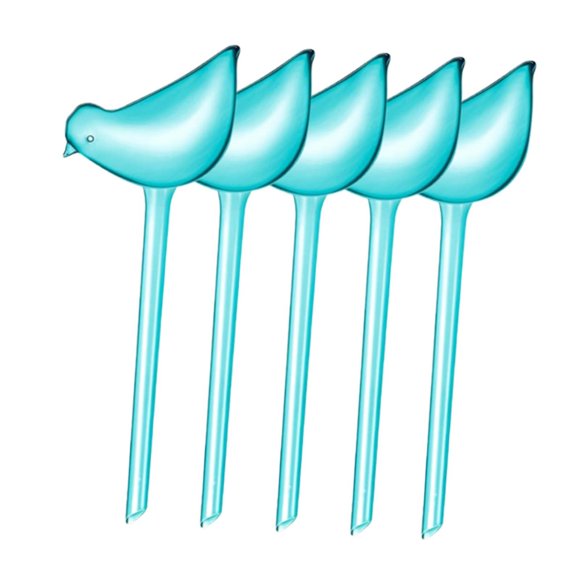 5 Globos De Riego Automáticos Con Forma De Pájaro Para Plantas De Interior, Color Azul