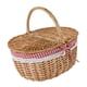 thumbnail image 3 of Cesta De Mimbre Para Picnic, Cesta De Mimbre Para Almacenamiento, Para Fiestas De Acampada En La Playa, Peque?a, Roja Y Blanca, 3 of 5