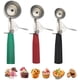 thumbnail image 1 of Juego de cucharas para galletas y helado, para servir en varios tamaños (grande, mediano y pequeño), profesional, de acero inoxidable 18/8, para cupcakes., 1 of 7
