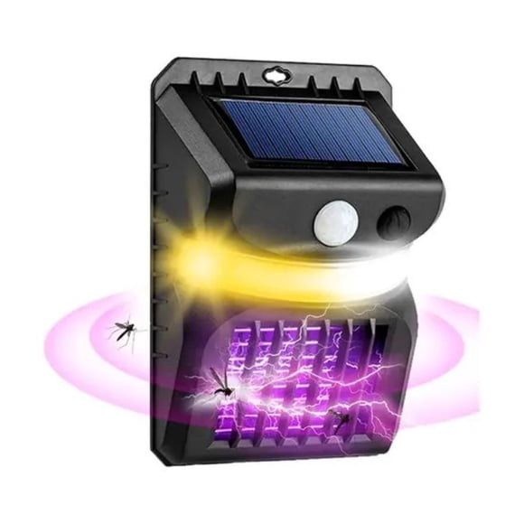 Lámpara Mata Mosquitos Solar Con Sensor Luz Led Uv